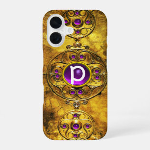 KELTISCH KRIGERSCHILD PURPER AMETHYST EDELSTEEN MO iPhone 16 HOESJE