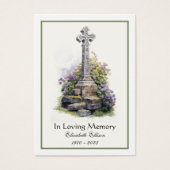 Keltisch kruis Bloemen Iers begrafenisgebed Visitekaartje (Voorkant)