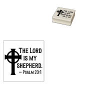 Keltisch kruis De Heer is mijn Herder Psalm 23:1 Rubberstempel (Gestempeld)