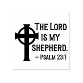 Keltisch kruis De Heer is mijn Herder Psalm 23:1 Rubberstempel (Afrduk)