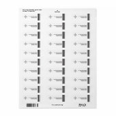 Keltisch kruis en strepen etiket (Full Sheet)