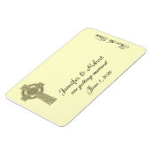 Keltisch kruis in goud en ivoor Save the Date Magneet (Linkerzijde)