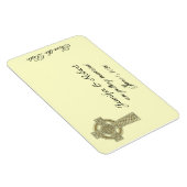 Keltisch kruis in goud en ivoor Save the Date Magneet (Rechterzijde)