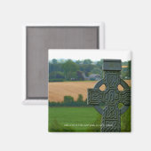 Keltisch kruis in het Ierse platteland Magneet (Voorkant / Achterkant)