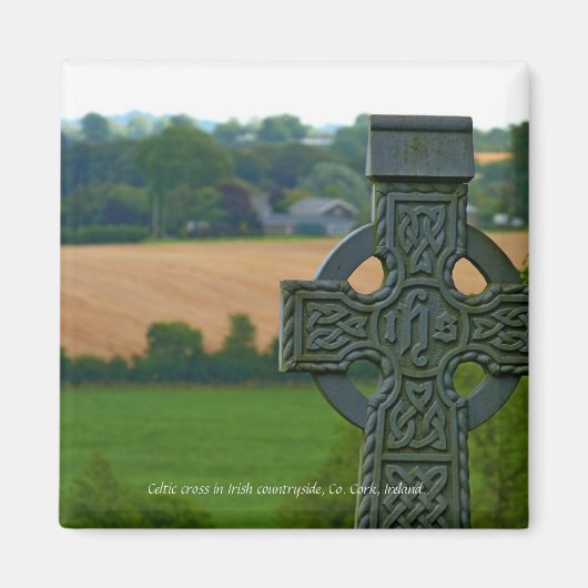 Keltisch kruis in het Ierse platteland Magneet (Voorkant)