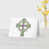 Keltisch Kruis Kaart (Gele Bloem)