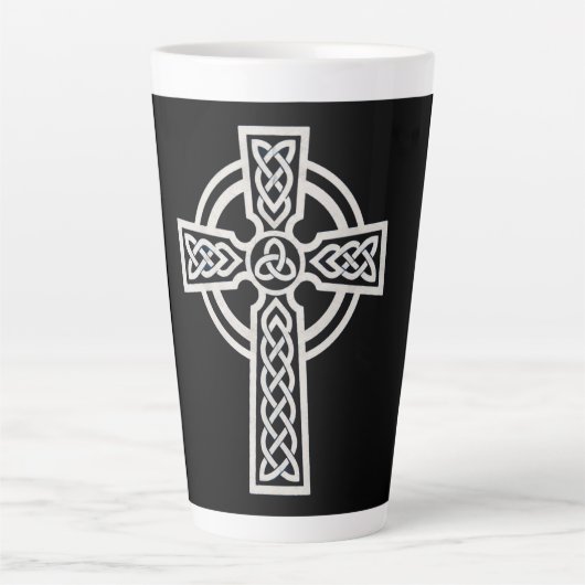 Keltisch Kruis Latte Mok (Voorkant)