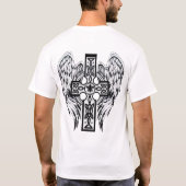 Keltisch kruis met vleugels t-shirt (Achterkant)