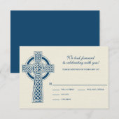 Keltisch Kruis RSVP Kaart (Voorkant / Achterkant)