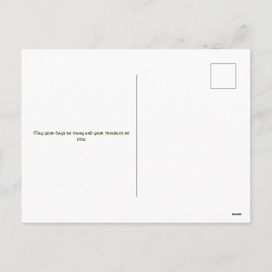 Keltisch Kruis: Saint Patrick's Day Viering Feestdagenkaart (Achterkant)