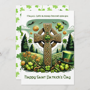 Keltisch Kruis: Saint Patrick's Day Viering Feestdagenkaart