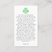 Keltisch kruis Shamrock Ierse begrafenis gebed Visitekaartje (Achterkant)