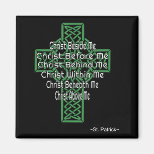 Keltisch Kruis Shirt St. Patrick Gebed Christelijk Magneet