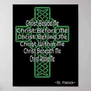 Keltisch Kruis Shirt St. Patrick Gebed Christen Poster