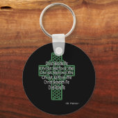 Keltisch Kruis Shirt St. Patrick's Gebed Christeli Sleutelhanger (Voorkant)
