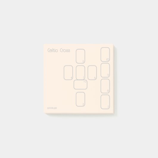 Keltisch Kruis Tarot Spread (klein, eenvoudig goud Post-it® Notes (Voorkant)