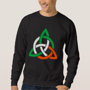 Keltisch Kruis Trinity Knoop Triquetra Ierse Vlag  Trui