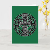 Keltisch Kruis - Wenskaart Kaart (Gele Bloem)