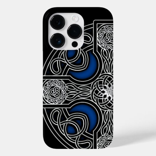 Keltisch kruisblauw Case-Mate iPhone case (Achterkant)