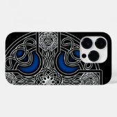 Keltisch kruisblauw Case-Mate iPhone case (Achterkant (horizontaal))