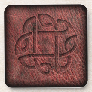 Keltisch niet-gegaufreerd leder bier onderzetter