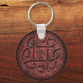 Keltisch niet-gegaufreerd leder sleutelhanger (Voorkant)