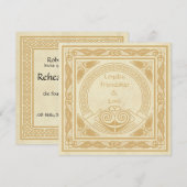 Keltisch ontwerp bruiloft repetitie diner kaart (Voorkant / Achterkant)