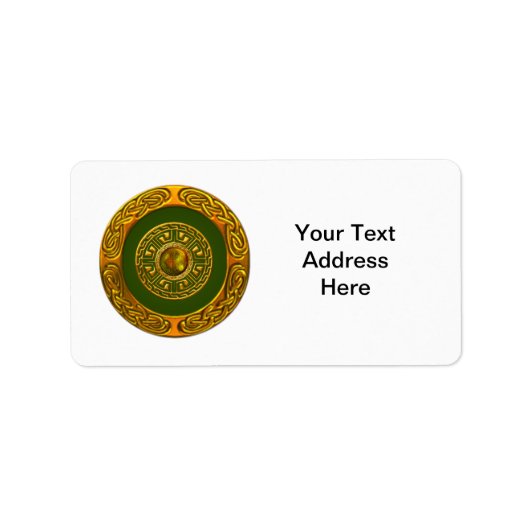 Keltisch ontwerp etiket (Voorkant)