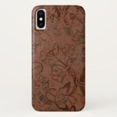 Keltisch ontwerp in roest en groen Case-Mate iPhone case (Achterkant)