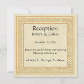 Keltisch ontwerp met Claddagh bruiloft receptie. Kaart (Achterkant)