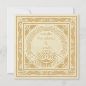 Keltisch ontwerp met Claddagh bruiloft receptie. Kaart (Voorkant)