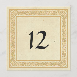 Keltisch ontwerp met Claddagh trouwtafel nummer Kaart