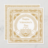 Keltisch prettige Valentijnsdag met Ierse Claddagh Feestdagenkaart (Voorkant / Achterkant)