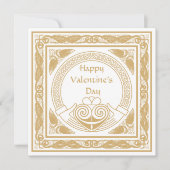 Keltisch prettige Valentijnsdag met Ierse Claddagh Feestdagenkaart (Voorkant)