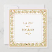 Keltisch prettige Valentijnsdag met Ierse Claddagh Feestdagenkaart (Achterkant)