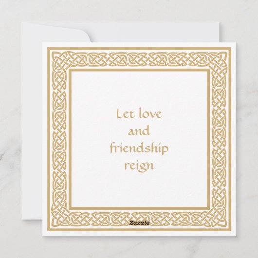 Keltisch prettige Valentijnsdag met Ierse Claddagh Feestdagenkaart (Achterkant)