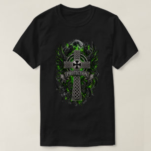 Keltisch Raven Beschermingskruis T-shirt