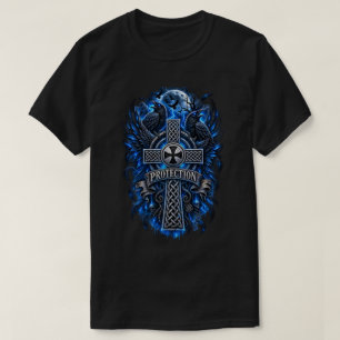 Keltisch Raven Beschermingskruis T-shirt