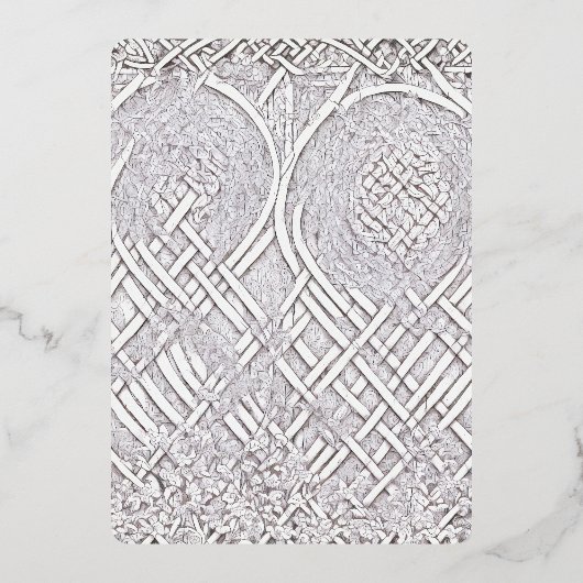 Keltisch Roos A Folie Uitnodiging (Voorkant)