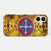 KELTISCH SCHILD MET CONSECRATIEKRUIS iPhone 16 HOESJE (Achterkant horizontaal)