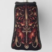 Keltisch Schots rood en brons zwaard Golfheadcover (Draai 90)