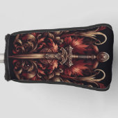 Keltisch Schots rood en brons zwaard Golfheadcover (Voorkant)