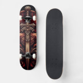 Keltisch Schots rood en brons zwaard Persoonlijk Skateboard (Voorkant)