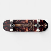 Keltisch Schots rood en brons zwaard Persoonlijk Skateboard (Horizontaal)
