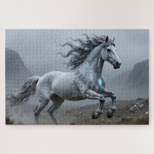 Keltisch spiritueel dier Paard Legpuzzel (Horizontaal)