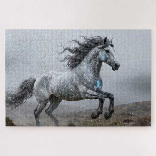 Keltisch spiritueel dier Paard Legpuzzel (Horizontaal)