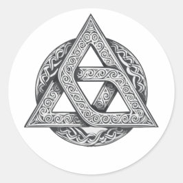 Keltisch symbool, drieknoop ronde sticker