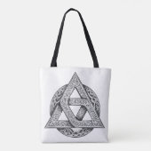 Keltisch symbool, drieknoop tote bag (Achterkant)