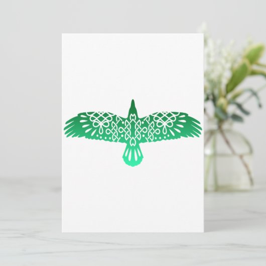 Keltisch symbool Raven cadeau idee Save The Date (Staand voorkant)