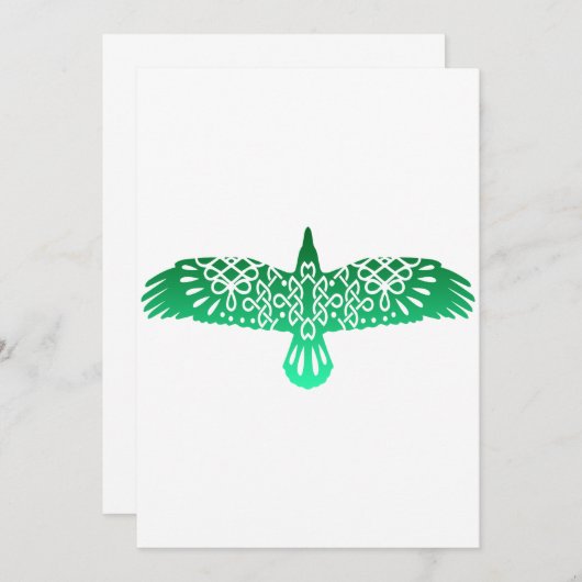 Keltisch symbool Raven cadeau idee Save The Date (Voorkant / Achterkant)